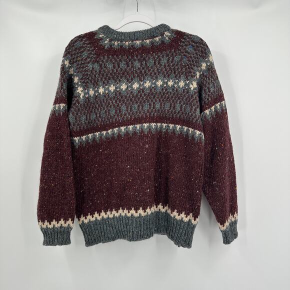 Eskimo Knitwear Mens Wool Sweater Sz XL Fair Isle Thick Cabincore Cozy Ski Lodge - Picture 2 of 9